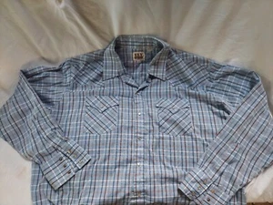 Eli Cattleman Blue Plaid Pearlsnap Western Shirt. XXL. Longsleve. - Picture 1 of 7