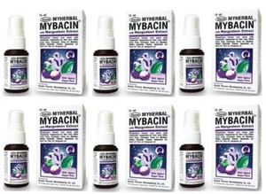 6 x Mundspray Myherbal Mybacin Mangostan Extrakt Kamille Pfefferminze 15 ml - Bild 1 von 4