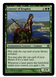 MTG COURSER OF KRUPHIX BORN OF THE GODS GRÜN SELTENE VERZAUBERUNG KREATUR LP/NM - Bild 1 von 2