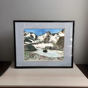 Original Aquarell Gemälde signiert von V. Fey Impressionismus Landschaft - Bild 1 von 5