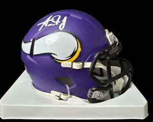 Minicasco de velocidad firmado por Aaron Jones Minnesota Vikings (Beckett) - Imagen 1 de 5