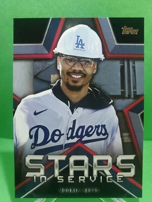 2021 Series 1 Stars In Service Black #SIS-7 Mookie Betts /299 Los Angeles Dodger - Image 1 of 2