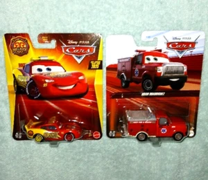 DISNEY PIXAR CARS RACE & RESCUE LIGHTNING McQUEEN & ADAM ROADRIGUEZ  NEW DIECAST - Picture 1 of 3