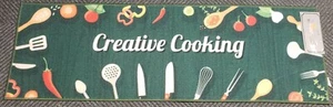 LANGER BEDRUCKTER NYLON BODENLÄUFER (20" x 60") KÜCHENUTENSILIEN, KREATIVES KOCHEN, AH - Bild 1 von 6