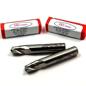HTC TOOL Cobalt End Mills 3/8" 2FL 0.030" Radius SP-45520-030R (2 Pcs) - Picture 1 of 2