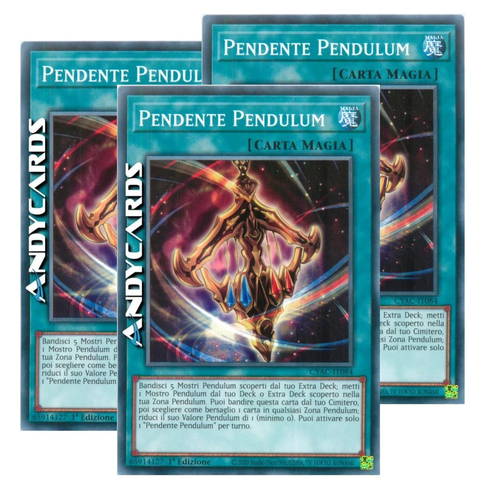 3x PENDENTE PENDULUM • (Pendulum Pendant) • Comune • CYAC IT084 • 1Ed • Yugioh! - Immagine 1 di 1