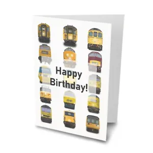 Train Railway Enthusiast Birthday Card Various Locomotives - Picture 1 of 3