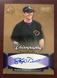 Sharp 2006 SP Authentic Chirography Stephen Drew Autograph Card 40/75 Made