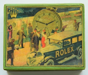 ADVERTISING CARDBOARD BOX CASE FOR SWISS POCKET WATCH ROLEX - Bild 1 von 4