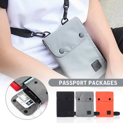 Hanging Travel Neck Passport Bag Pouch Wallet with RFID Blocking Card Holder - Image 1 of 4