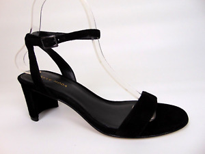 Pelle Moda Womens Moira Low Heel Dress Sandal Size 7.0 M, Black Suede,  27817