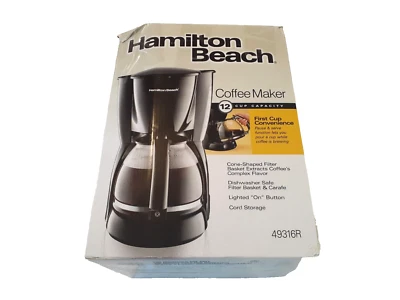 Hamilton Beach 12 Cup Coffee Maker Model 49316R New Open Box - Image 1 of 2
