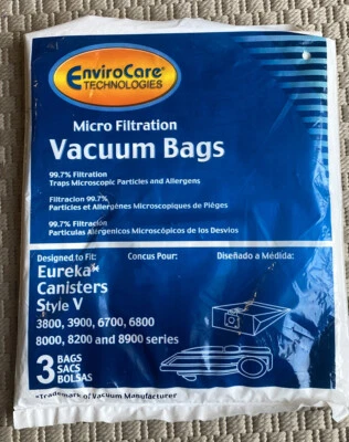 Style V Vacuum Bags Envirocare Technologies Eureka Canister Micro-Filtration #4 - Image 1 of 3