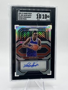 2020-21 Panini Prizm Rookie Penmanship Silver Prizm Jalen Smith Suns SGC 10