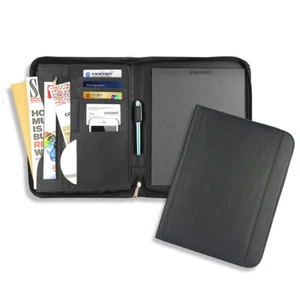EAGLEMATE A4 Faux Leather Zip Portfolio Folder with iPad Slot Business Organiser - Picture 1 of 33
