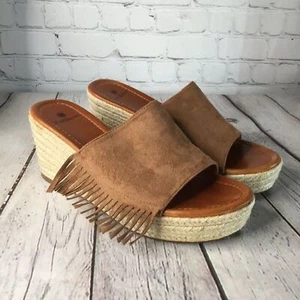 Ruff Hewn Women's Tan Wyatt Wedge Sandals Size10M - Picture 1 of 8