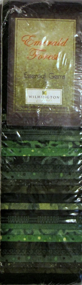 Emerald Forest Green Fabric DYE LOT #2   24 Strips - 2.5"X44" Cotton Wilmington - Image 1 of 1