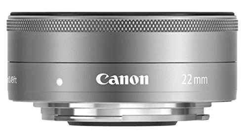 Canon Single Focus Wide Angle Lens EF-M22mm F2 STM Silver Mirrorless Lens - Image 1 of 1