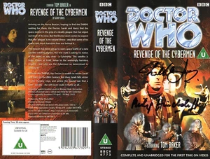 Doctor Who: Revenge of the Cybermen VHS Cover Signed by MELVILLE JONES - Picture 1 of 1