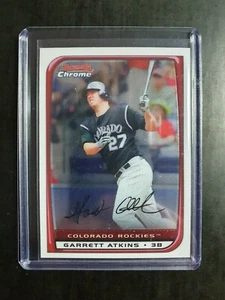 2008 TOPPS CHROME BASEBALL ⚾️ GARRETT ATKINS BASE COLORADO ROCKIES No.36 MLB .. - Picture 1 of 2