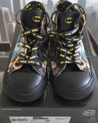 Zapatos Converse Infantil Talla 7 Top Alto DC Comics Batman 750505F / Excelentes Foto 1 de 4