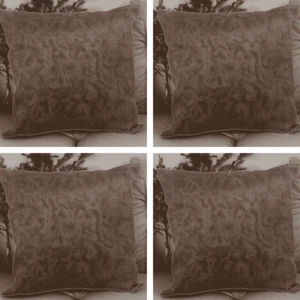 Cushion Covers Plain Brown - Set of 4 Botch Print Design 16 x 16" In 40 x 40 cm - Picture 1 of 11
