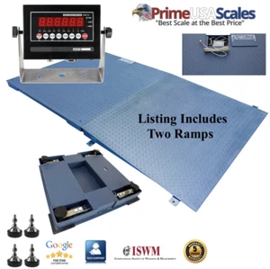 48"x72" (4x6) Heavy Duty Floor Scale 2 Ramps Pallet 9,000 x 2 lb NTEP Class III - Picture 1 of 3