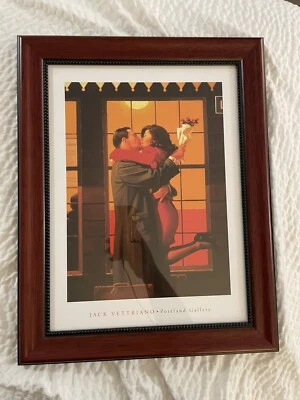 Jack Vettriano 波特兰画廊“Back Where You Belong”艺术印刷品《Kiss Mad Men》 — 第 1/2 张图片