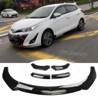 For Toyota Yaris 2004-2023 Black Car Front Bumper Lower Spoiler Foto 1 de 4