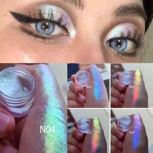 Chrome Eyeshadow Chameleon Glitter Eye Shadow Mirror Shimmer Powder Cosmetics US - Picture 1 of 27