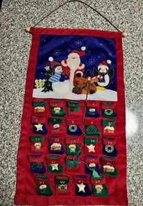 Christmas Advent Velvet Calendar (Santa Claus) - Picture 1 of 1