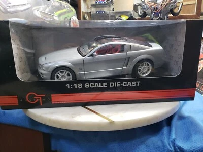 Die Cast 1:18 Beanstalk Group Ford Mustang GT Concept Car  Silver  BEAUTIFUL CAR - Image 1 of 4