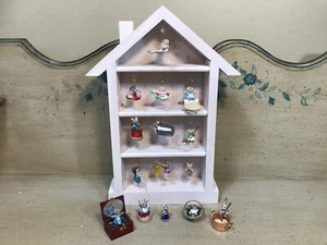 New Hallmark Shadow Box Memory House W/ 15 Miniature Mice Ornaments - Picture 1 of 9