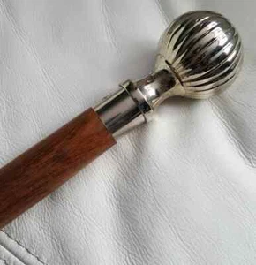 Wooden Walking Stick Brass Men Head Handle Cane Vintage Style Gift New Desgin - Picture 1 of 5