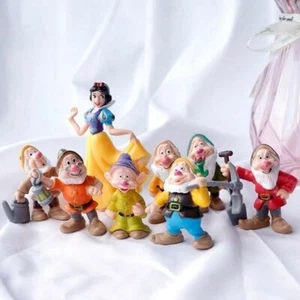 Neu 8pcs Puppe Disney Figur Figuren Modell Schneewittchen und die sieben Zwerge - Bild 1 von 8