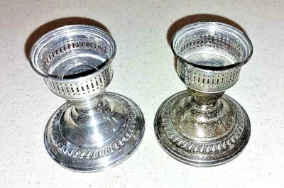 ESTERLINA VINTAGE PONDERADA N.S. Co. CANDELABROS (2) EXCELENTE ESTADO. & ADORÁVEL! - Imagem 1 de 4