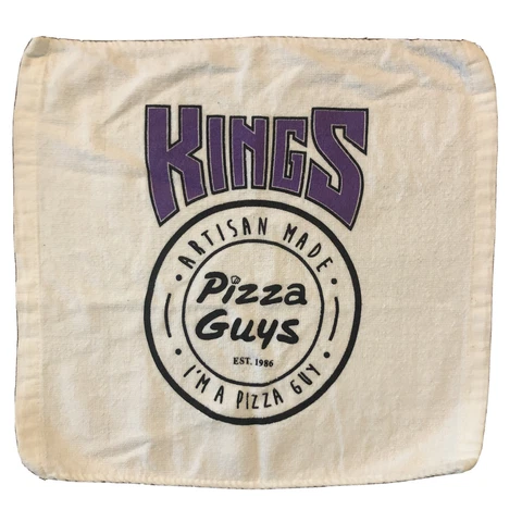NBA Sacramento Kings Pizza Guys Rally Towel Cotton - White Cover