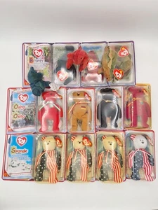 McDonalds TY Beanie Babies Lot 14- Millenium - Dino Trio - International Bears - Picture 1 of 9