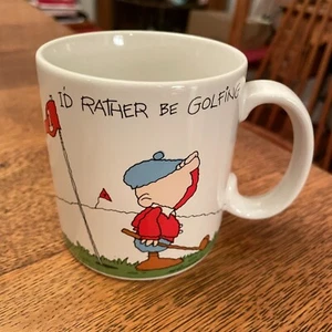 Vintage I'd Rather Be Golfing Coffee Cup Mug by Russ and made in Korea - Picture 1 of 5