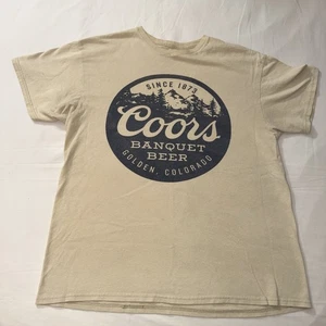 Camiseta Para Hombre L Grande Coors Banquete Cerveza Dorado Colorado Tostado Gimnasio Calce Limpio - Imagen 1 de 24
