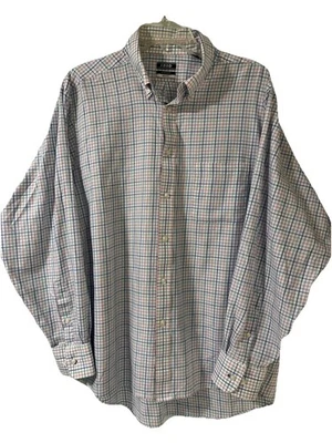 IZOD All-Over Stretch Talla Camisa de vestir manga larga a cuadros XL 17-17,5 34-35 Foto 1 de 4