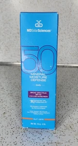 MDSolarSciences Mineral Feuchtigkeitsabwehr LSF 50 Körper-Sonnencreme, 4 flüssige Unzen neue Versiegelung - Bild 1 von 4