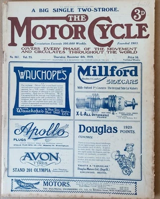 Motor Cycle Magazine 1919 Bradbury New Hudson Simplex Lawrence-Jackson Cycle Car - Image 1 of 4