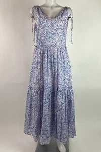 Talbots Size 12 Tiered Watercolor Medallions Maxi Dress Lined - Picture 1 of 11