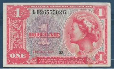 United States MPC 1 Dollar Series 591, 1961, P M47, XF- - Image 1 of 2