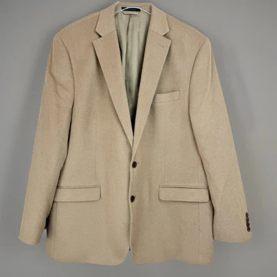 Lauren Ralph Lauren Blazer Men 46L Wool Silk Cashmere Jacket Tan Classic - Image 1 of 4