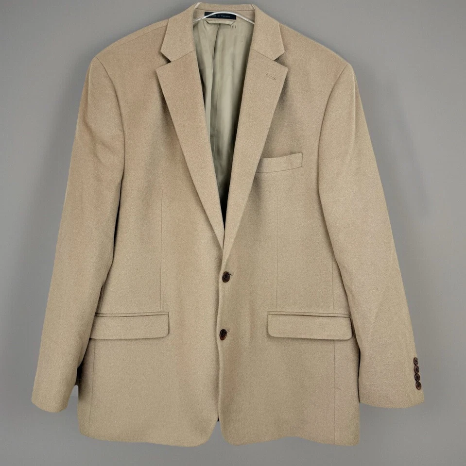 Blazer Lauren Ralph Lauren Hombres 46L Lana Seda Cachemira Chaqueta Tostado Clásico Foto 1 de 4