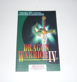 Dragon Warrior IV Nintendo NES Tokuma RPG Strategy Guide Book - NEW!