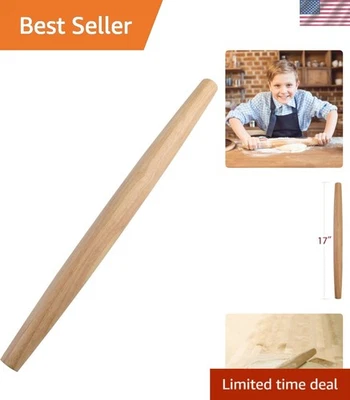 Шикарная 17-дюймовая французская скалка: деревянная кухонная утварь для идеальной выпечки - Изображение 1 из 4