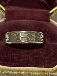 Vtg Antique Victorian Style Sterling Silver Ladies Wedding/Band Ring.Size L 1/2. - Picture 1 of 14